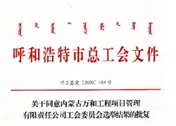 关于同意2025新澳门原料大全免费工会委员会选举结果的批复